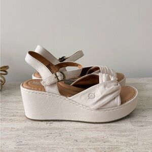 Born Cream Platform Sandal